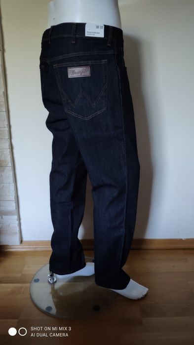 Wrangler Texas Slim Dark Rinse męskie jeansy rozm 38/32