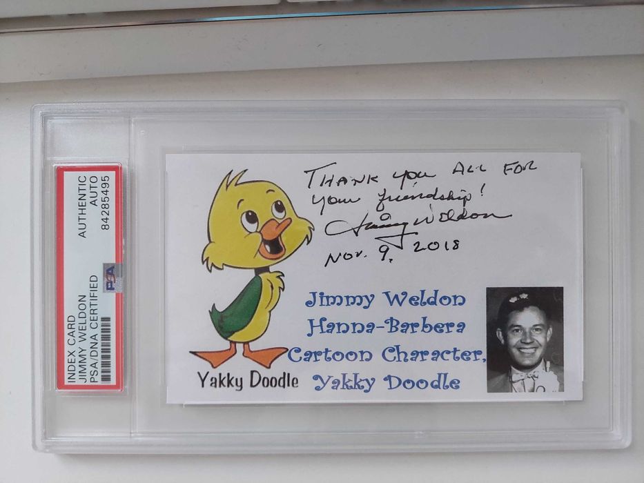 Jimmy Weldon Hanna Barbera Yakky Doodle PSA COA