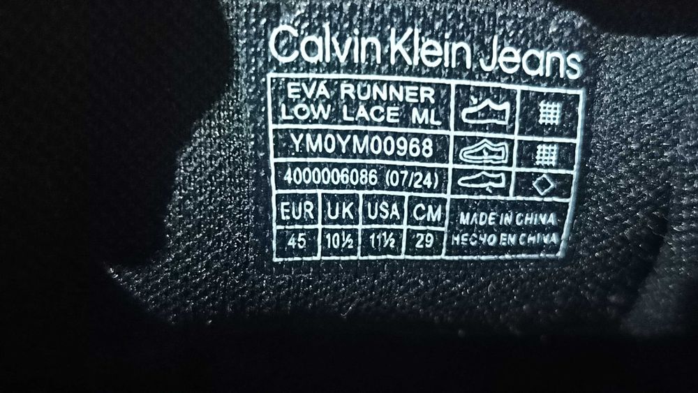 CALVIN KLEIN JEANS EVA LOW LACE ML r.45 stan bardzo dobry..