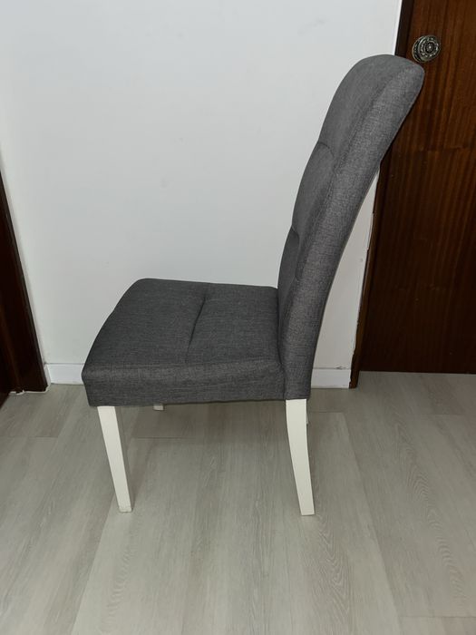 Conjunto Sala de Jantar Homy Casa: Mesa Fixa + 4 Cadeiras Houston (Como Novo)