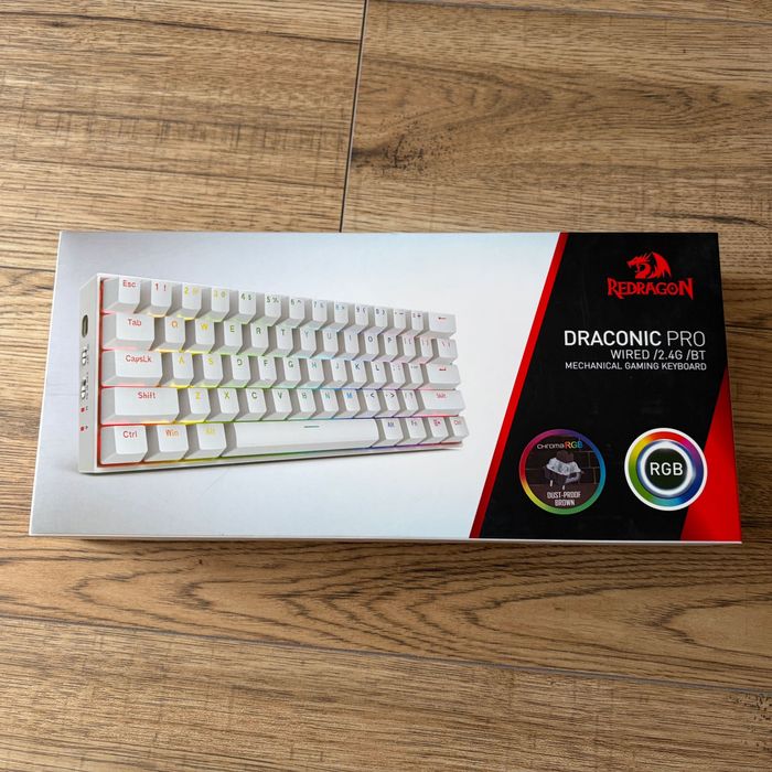 Klawiatura mechaniczna Redragon Draconic Pro K530W-RGB-PRO - stan bardzo dobry