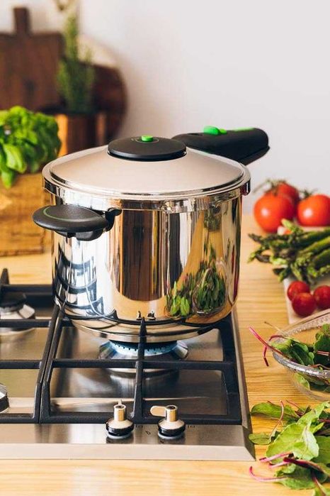 MONIX Presto panela de pressão 6 L, de aço inoxidável 18/10