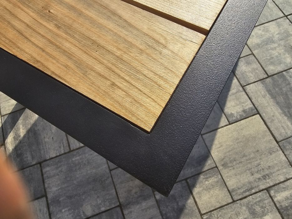 Nowoczesny stół ogrodowy/tarasowy-aluminium+drewno