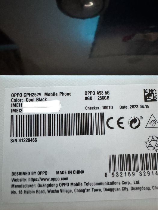 Telemóvel Smartphone Android Oppo A98 5G - 8GB - 256GB