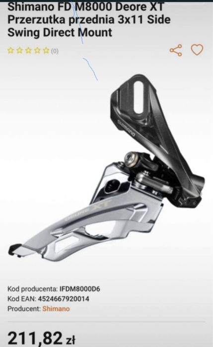Shimano XT M8000 – przednia przerzutka  tanio