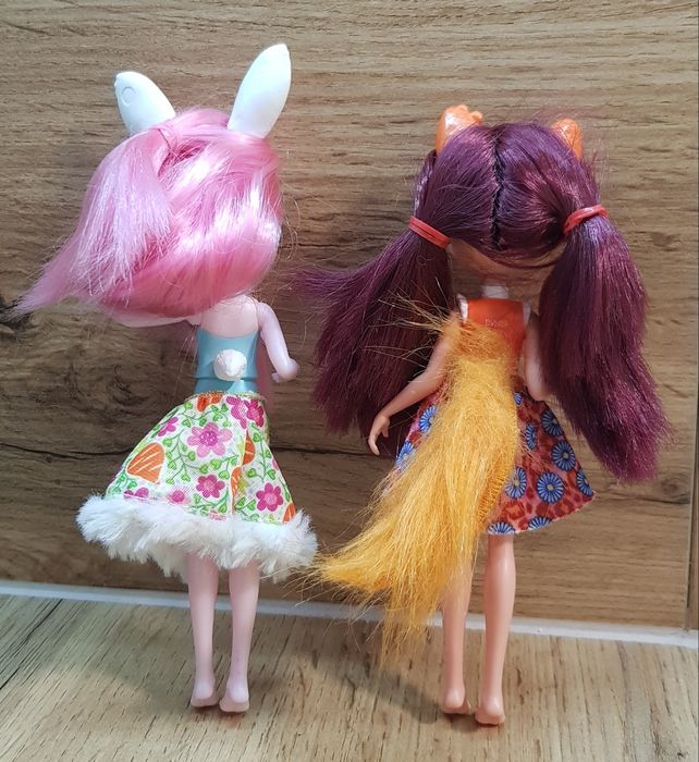 Enchantimals 2x Lalka Felicty Fox Lisek Lis+Brea Bunny Króliczek
