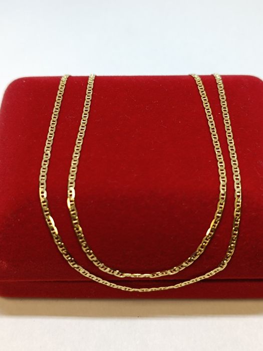 Złoty łańcuszek splot Gucci dł.50cm, złoto próby 585