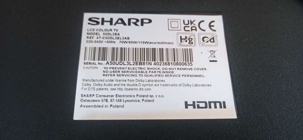 TV Sharp 50DL3EA