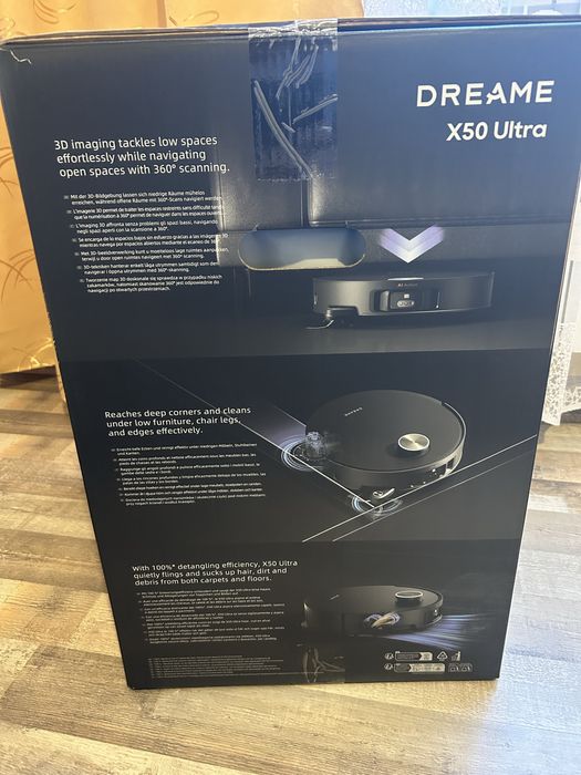 Робот-пилосос з вологим прибиранням Dreame X50 Ultra Black