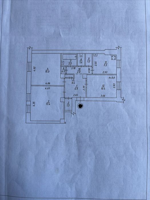 Продаж 3-кімнатної квартири без ремонту,проспект Миру 68