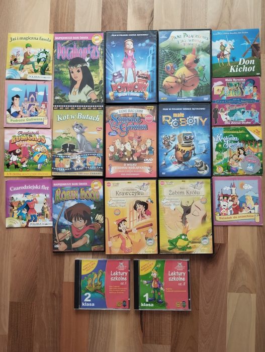 Bajki  dla dzieci na DVD i CD kolekcja do wyboru 5 zł/szt.