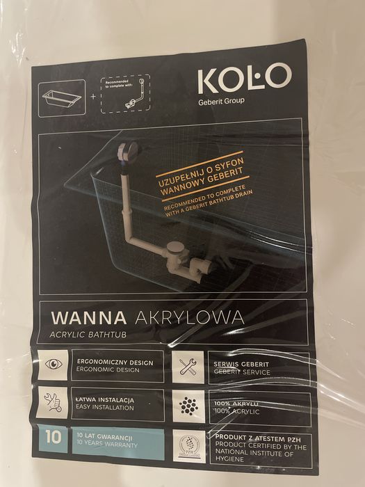 Wanna akrylowa nowa
