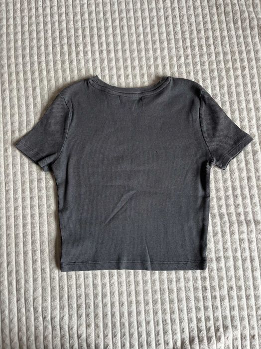 Szary crop top house xs