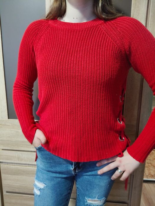 Cienki sweterek Sinsay XS/S czerwony