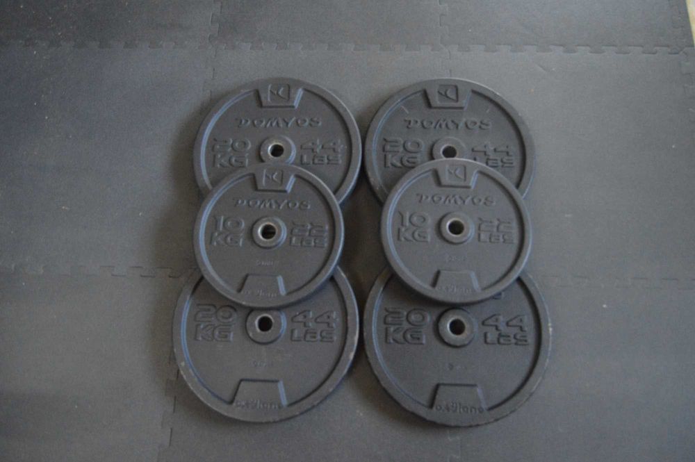 Discos de musculação Domyos, 100 kg (ferro)