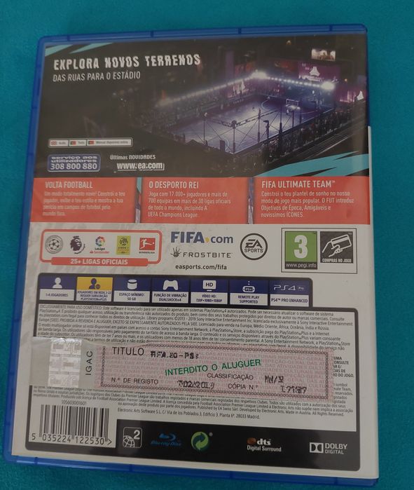 Jogo PS4 FIFA 20