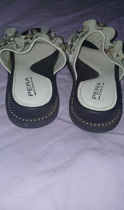 Шлепанцы сабо с камнями