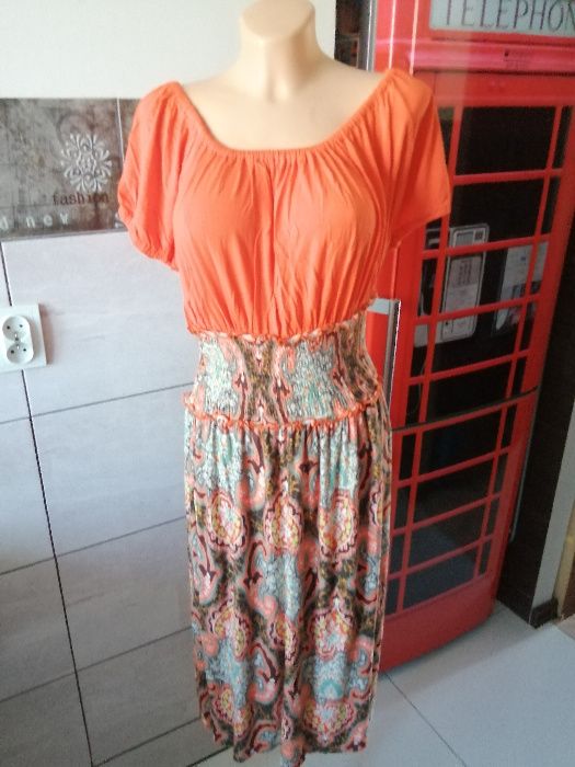 Piękna letnia sukienka Mango roz. L-XL