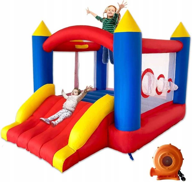 06 Ballsea Zamek dmuchany dla dzieci do ogrodu, trampolina 365x283x195