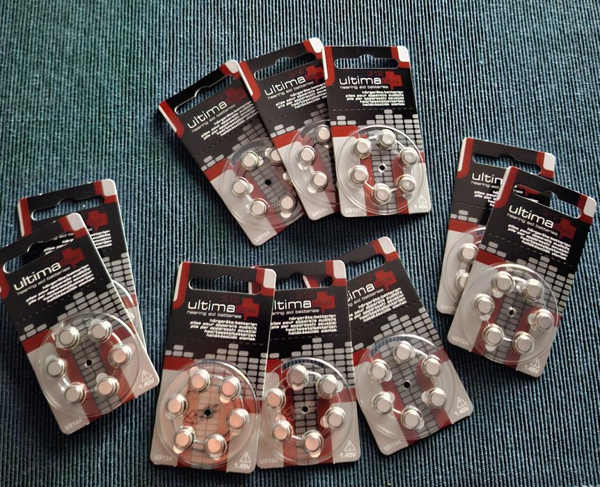 Baterie Ulitma 1.45 V do aparatów słuchowych.