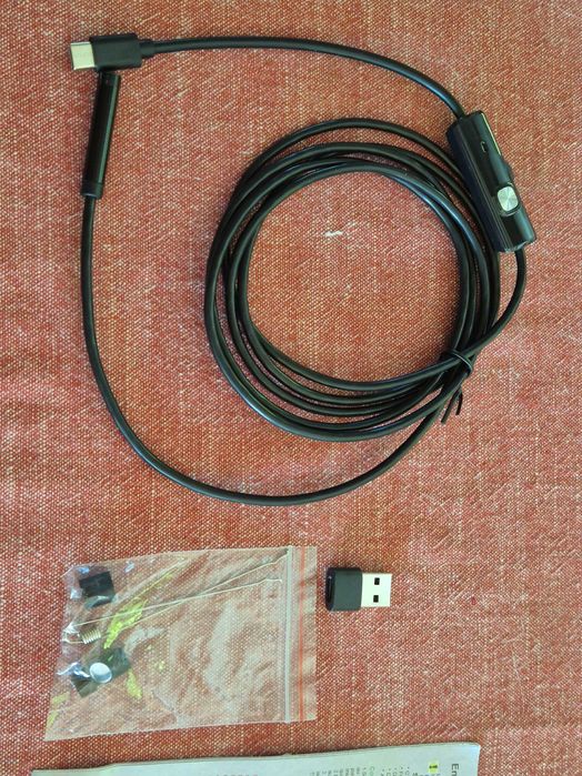 Kamera inspekcyjna HD 7mm IP67 led USB A/C 2m