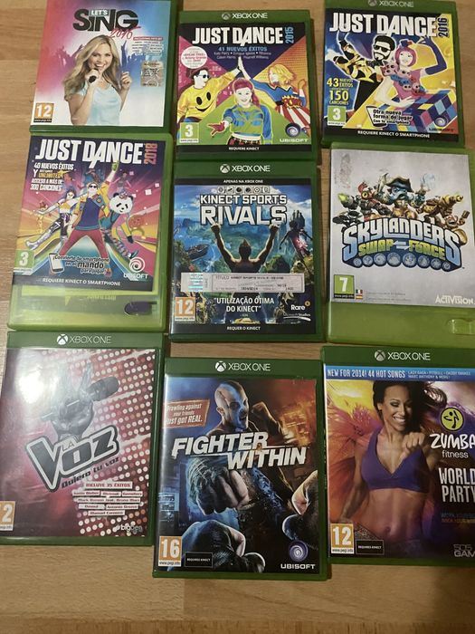 - Kinect e 17 jogos xbox e estações de carregamento