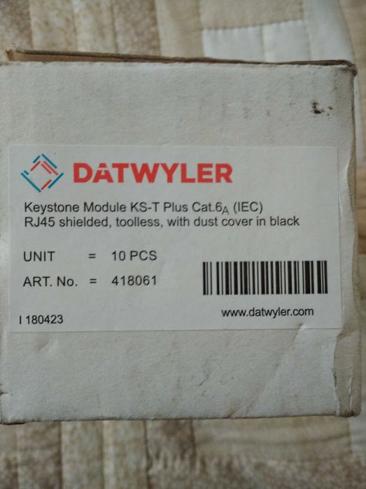 Moduł/Gniazdo Datwyler  KS-T Plus Cat6A shielded - 418061 RJ 45