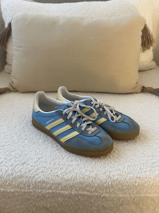 Adidas Gazelle azuis e amarelas – originais
