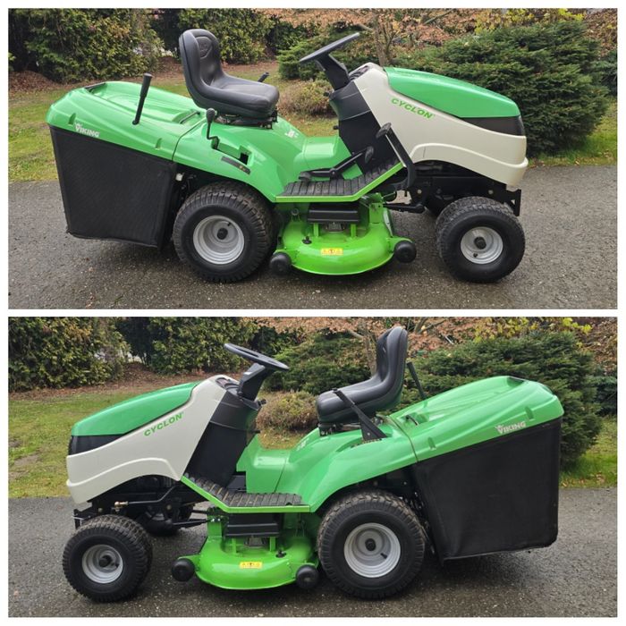 Traktorek kosiarka Viking Stihl 17,5KM B&S pompa oleju hydro + PŁUG