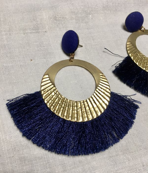 Brincos PARFOIS novos (azul forte)