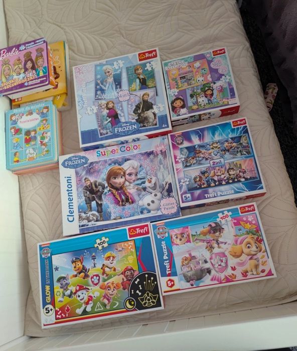 Puzzle zestaw kompletne super cena Psi Patrol Kraina Lodu