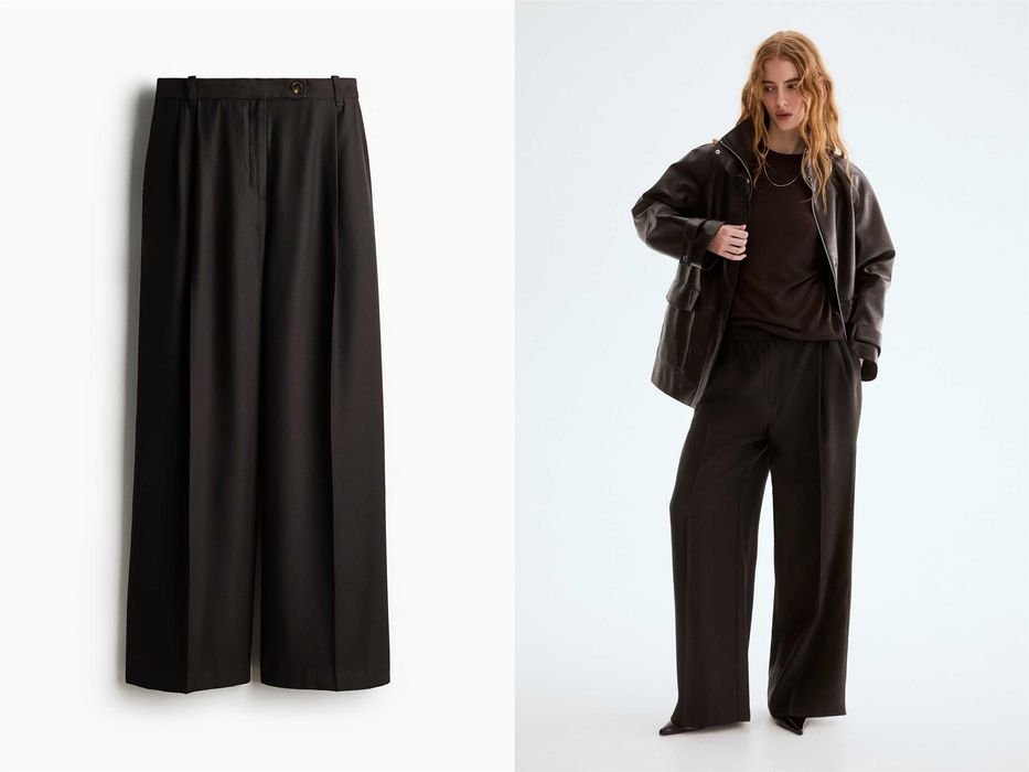 Spodnie eleganckie 38 nowa kolekcja brązowe Lyocell PROMOCJA