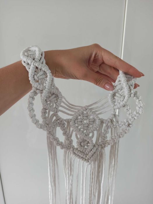 Wianek makrama welon boho rustykalny