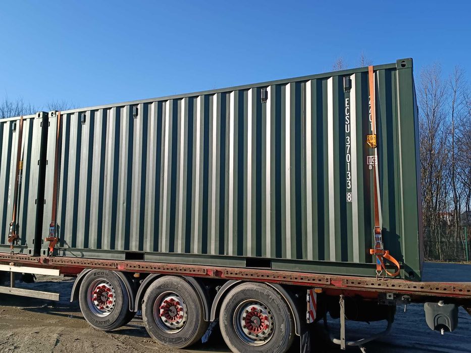 Nowy kontener morski ONE-WAY 20'DC ciemnozielony, WROCŁAW EO