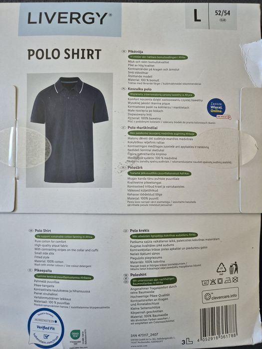 Livergy nowa koszulka polo L 52/54