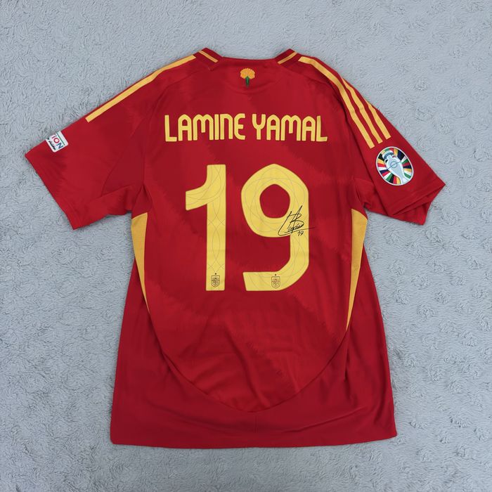 Koszulka Reprezentacja Hiszpanii - Lamine Yamal #19 - Autograf - Adidas Heat.Rdy L