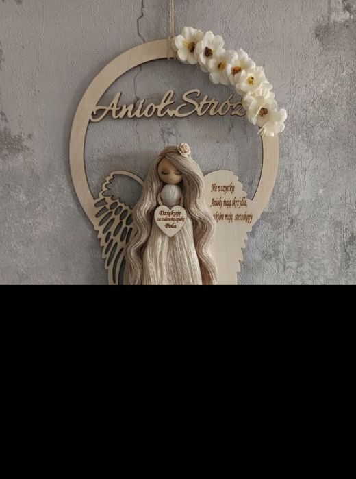 Anioł stróż, podziękowanie, makrama