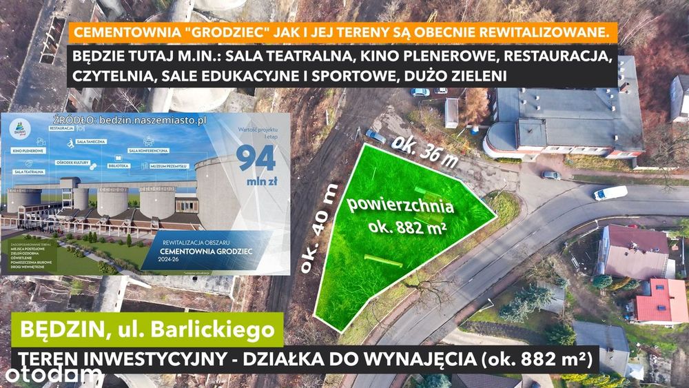 Teren Działka Plac Handlowy Usługi Punkt Sprzedaży Komis Parking Baza