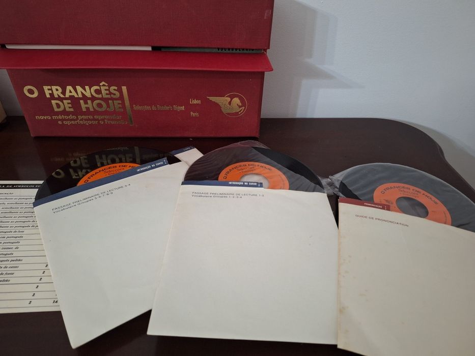 Curso de francês em vinil.