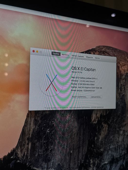 Komputer iMac 21,5’ 2014 rok