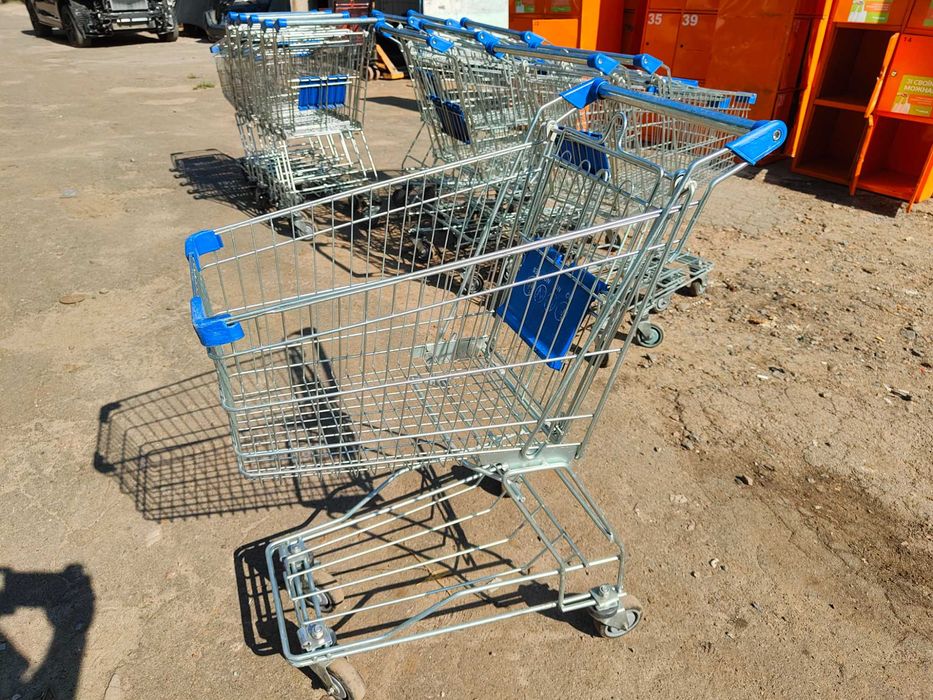 Купівельні візки 65 л б в, візки для супермаркету б у, торгові візки