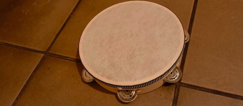 Тамбурин Бубен натуральная кожа Новый 26см