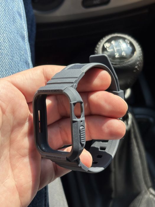 Чохол-ремінець Spigen Rugged Armor Pro Apple Watch 44/45mm Charcoal Grey (ACS00819)