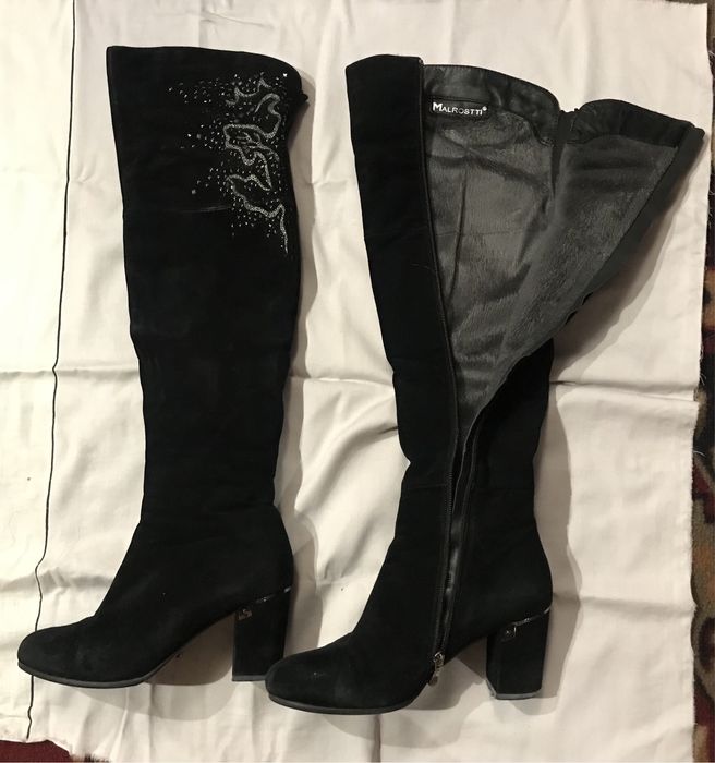 Сапоги замшевые, утепленные. 38р.