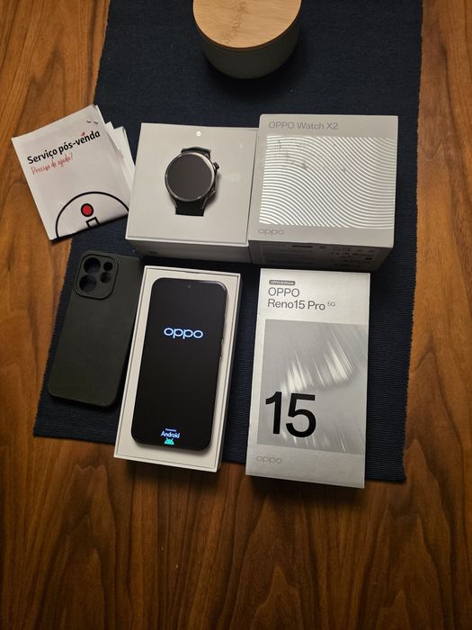 Oppo Reno 15 Pro 12GB/512GB ESTREAR, Oppo Watch X2. Troca/retoma. Fatura, garantia, capa