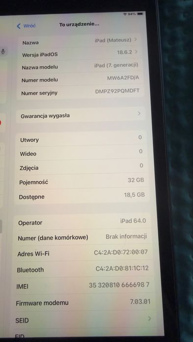 Ipad 7 gen + klawiatura org + pen + eutii + szklo