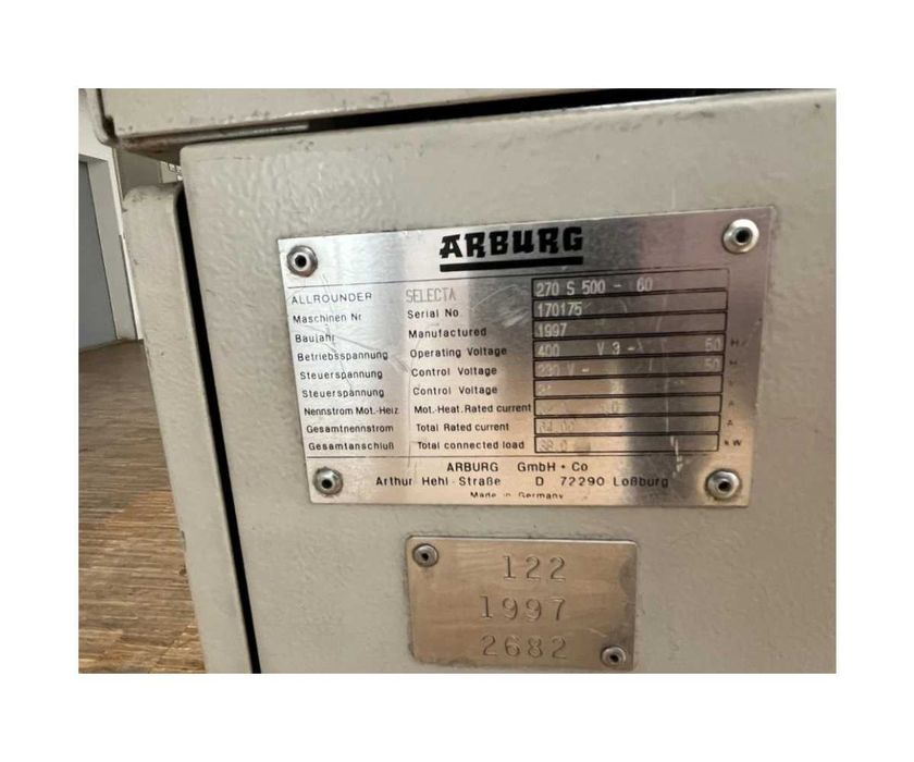 Wtryskarka ARBURG Allrounder 270S-500-60 – 1997 (sn: 170175)