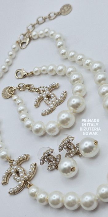 Naszyjnik choker Chanel sztuczne perły