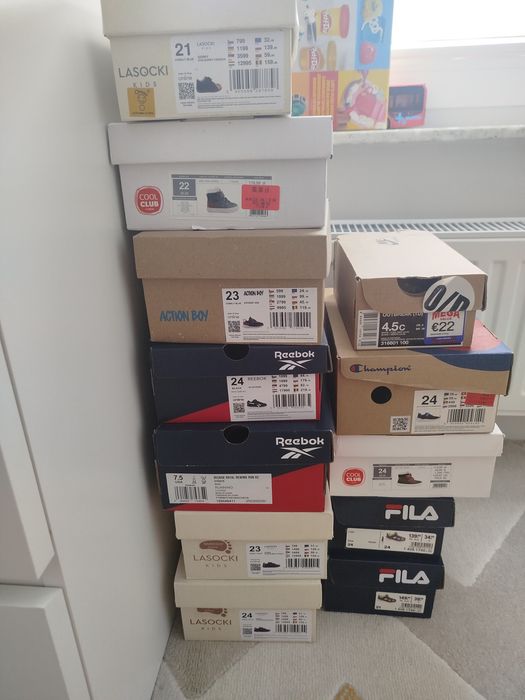 12 par butów dziecięcych 20 21 22 23 24 Lasocki Reebok Fila smyk