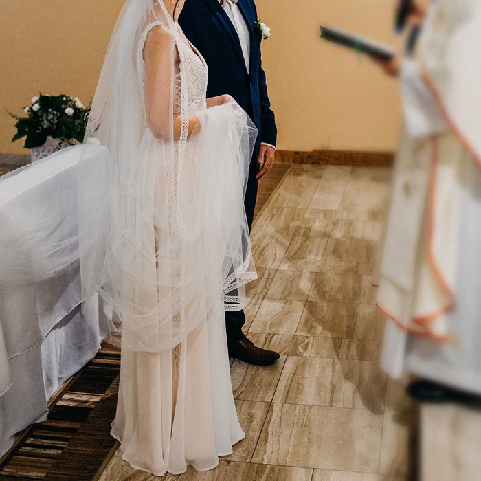 Suknia ślubna boho, rozmiar 34-36